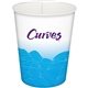 a blue turbulent waves stadium cup