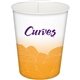 a orange turbulent waves stadium cup
