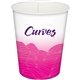a pink turbulent waves stadium cup