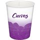 a purple turbulent waves stadium cup