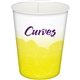 a yellow turbulent waves stadium cup