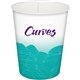 a teal turbulent waves stadium cup