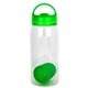aerial view a green arch 25 oz recycled bottle with floating infuser, image 1 of 2