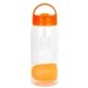 aerial view a orange arch 25 oz recycled bottle with floating infuser, image 1 of 2