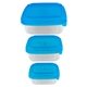 aerial view a blue square portion control containers, image 1 of 2