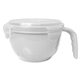 aerial view a white noodle container bowl with handle, image 1 of 2