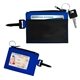 aerial view a blue compact travel wallet, image 1 of 2
