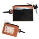 aerial view a orange compact travel wallet, image 1 of 2