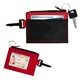 aerial view a red compact travel wallet, image 1 of 2