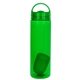 aerial view a green arch 24 oz colorful bottle with floating infuser, image 1 of 2