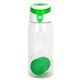 aerial view a green trendy 25 oz recycled bottle with floating infuser, image 1 of 2