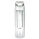 aerial view a clear trendy 24 oz bottle with fruit infuser, image 1 of 2