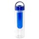 aerial view a blue arch 24 oz bottle with infuser, image 1 of 2