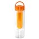 aerial view a orange arch 24 oz bottle with infuser, image 1 of 2