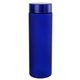 aerial view a blue clear view 24 oz frosted bottle, image 1 of 2
