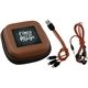 a orange textured charging cable ear bud kit