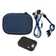 aerial view a blue all textured power bank trio, image 1 of 2