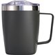 aerial view a grey travelers 12 oz stainless steel mug, image 1 of 2