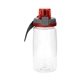 aerial view a red locking lid 18 oz bottle, image 1 of 2