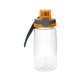 aerial view a orange locking lid 18 oz bottle, image 1 of 2