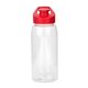 aerial view a red easy pour 25 oz recycled bottle, image 1 of 2