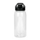 aerial view a black easy pour 25 oz recycled bottle, image 1 of 2