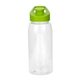 aerial view a green easy pour 25 oz recycled bottle, image 1 of 2