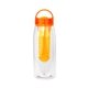 aerial view a orange arch 32 oz bottle with infuser, image 1 of 2