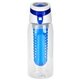 aerial view a blue trendy 25 oz recycled bottle with infuser, image 1 of 2