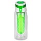 aerial view a green trendy 25 oz recycled bottle with infuser, image 1 of 2