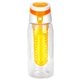 aerial view a orange trendy 25 oz recycled bottle with infuser, image 1 of 2
