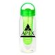 a green arch 25 oz recycled bottle with infuser