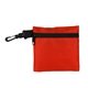 aerial view a red reinforced trendy tech pouch, image 1 of 2