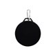 aerial view a black fabric bluetooth speaker, image 1 of 2