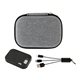 aerial view a grey ridge fitted keychain cable set, image 1 of 2