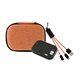 aerial view a orange ridge fitted keychain cable set, image 1 of 2