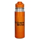 aerial view a orange easy pour 18 oz full color insert bottle, image 1 of 2