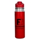 aerial view a red easy pour 18 oz full color insert bottle, image 1 of 2