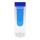 aerial view a blue clear view 24 oz bottle with infuser, image 1 of 2