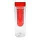 aerial view a red clear view 24 oz bottle with infuser, image 1 of 2