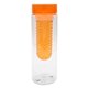 aerial view a orange clear view 24 oz bottle with infuser, image 1 of 2