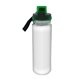 aerial view a green locking 18 oz full color insert bottle, image 1 of 2