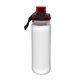 aerial view a red locking 18 oz full color insert bottle, image 1 of 2