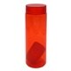aerial view a red clear view 24 oz colorful bottle with floating infuser, image 1 of 2