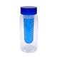 aerial view a blue clear view 25 oz bottle with infuser, image 1 of 2