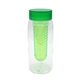 aerial view a green clear view 25 oz bottle with infuser, image 1 of 2