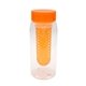 aerial view a orange clear view 25 oz bottle with infuser, image 1 of 2