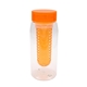 aerial view a orange clear view 25 oz bottle with infuser, image 1 of 2