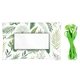 aerial view a green leaf wrapped ear bud set, image 1 of 2