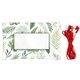 aerial view a red leaf wrapped ear bud set, image 1 of 2